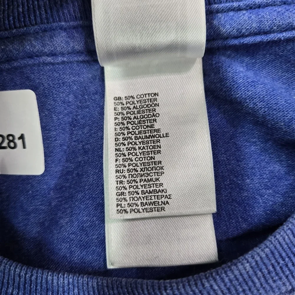 The North Face Men Shirt M Blue Logo Short Sleeve READ